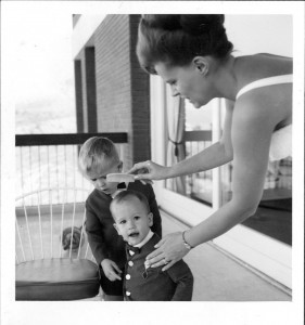 5. Hazel combing Rob's hair